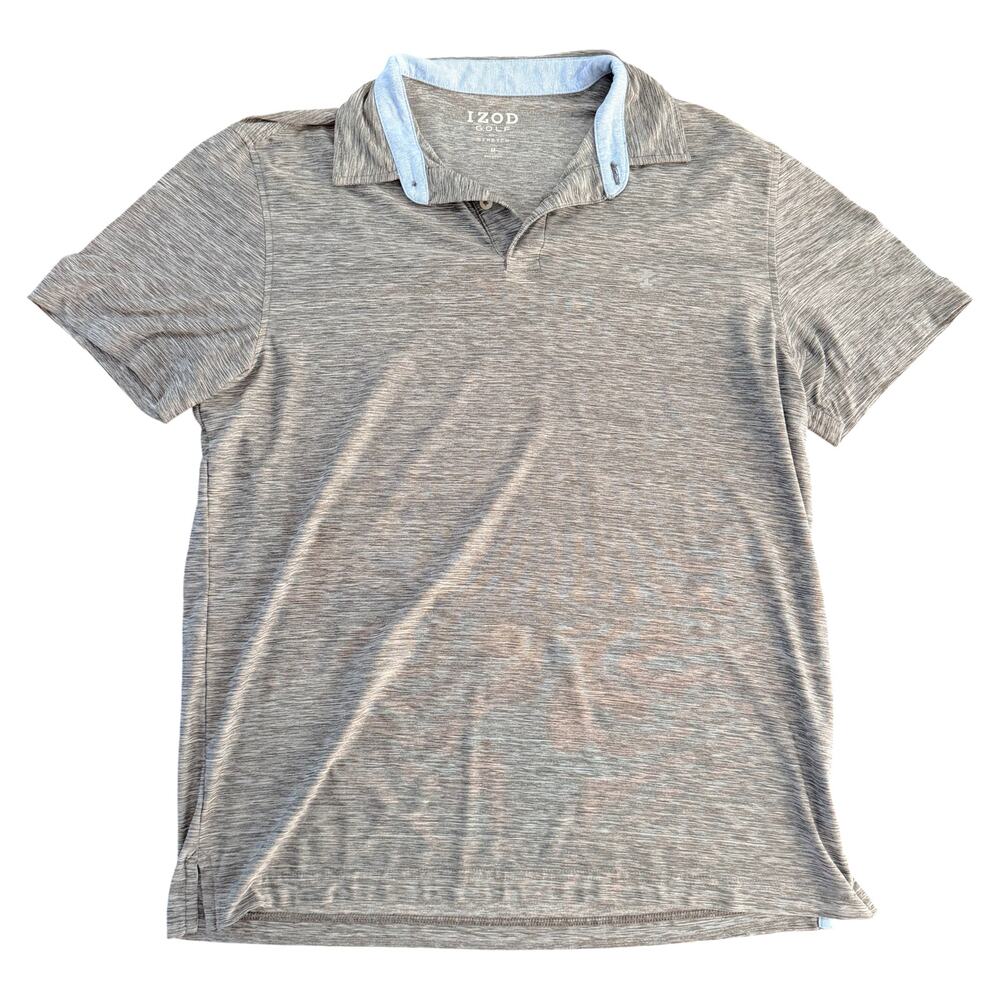 IZOD Golf Stretch Polo Shirt | Gray | Size M